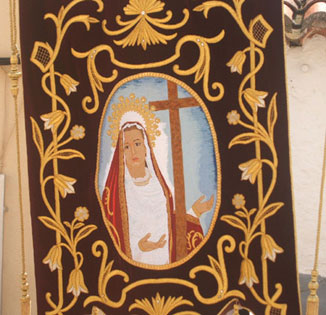 Estandarte de la hermandad Nuestra Señora de la Amargura - Pozo Cañada